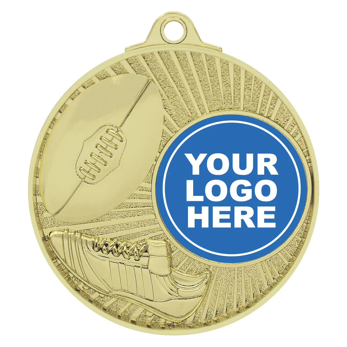 my712g-gold Gold blitz medal with metal construction