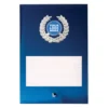 ga03a-blue Blue blue glass plaque with glass construction