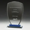 gb390s-blue-grey-bg Blue blue shield award with glass construction