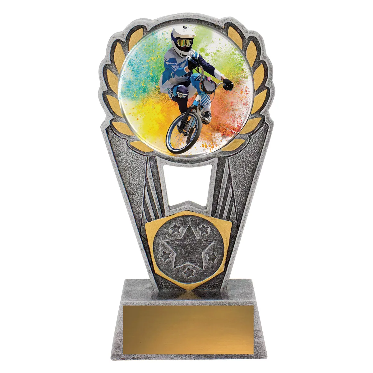 psc081a-silver Silver bmx polaris - colour with resin construction