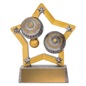 Silver bowls mini star theme with resin construction