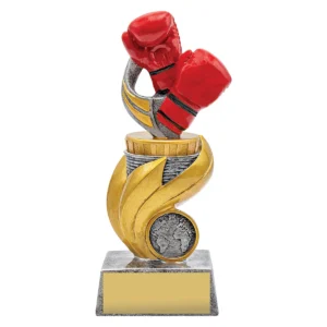 Silver boxing flame with resin construction