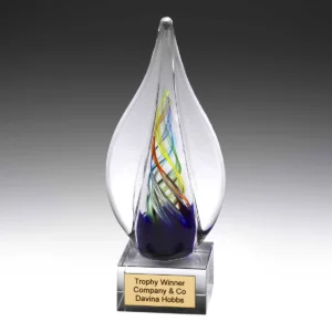 Butterfly award with glass construction
