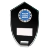 ga703a-black Black cambridge award with glass construction