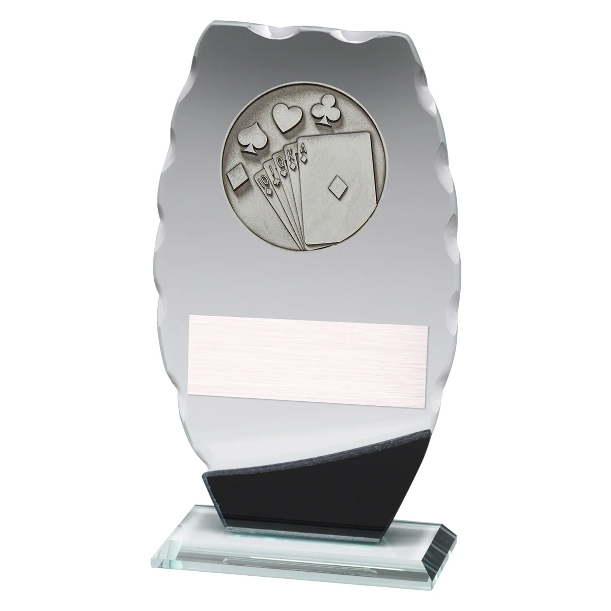 wm797a Cards clipped oval with glass construction