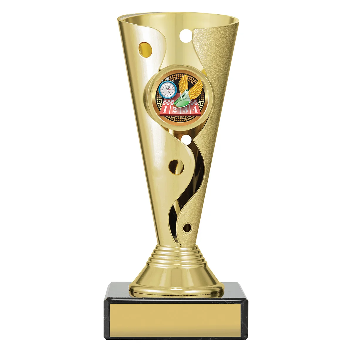 crv47a-gold Gold carnival cup - athletics with plastic / marble construction