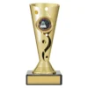 crv46a-gold Gold carnival cup - badminton with plastic / marble construction