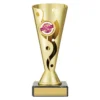 crv19b-gold Gold carnival cup - dance with plastic / marble construction