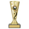 crv04a-gold Gold carnival cup - football with plastic / marble construction