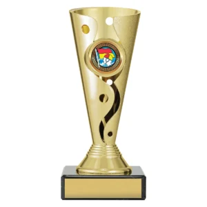 Gold carnival cup - lifesaving with plastic / marble construction