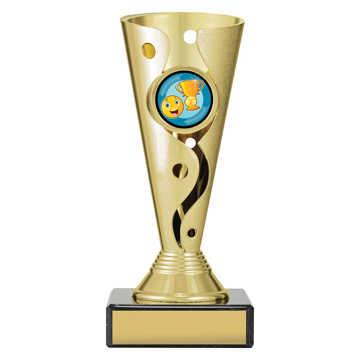 crv90a-gold Gold carnival cup - novelty with plastic / marble construction