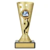 crv92a-gold Gold carnival cup - snowboarding with plastic / marble construction