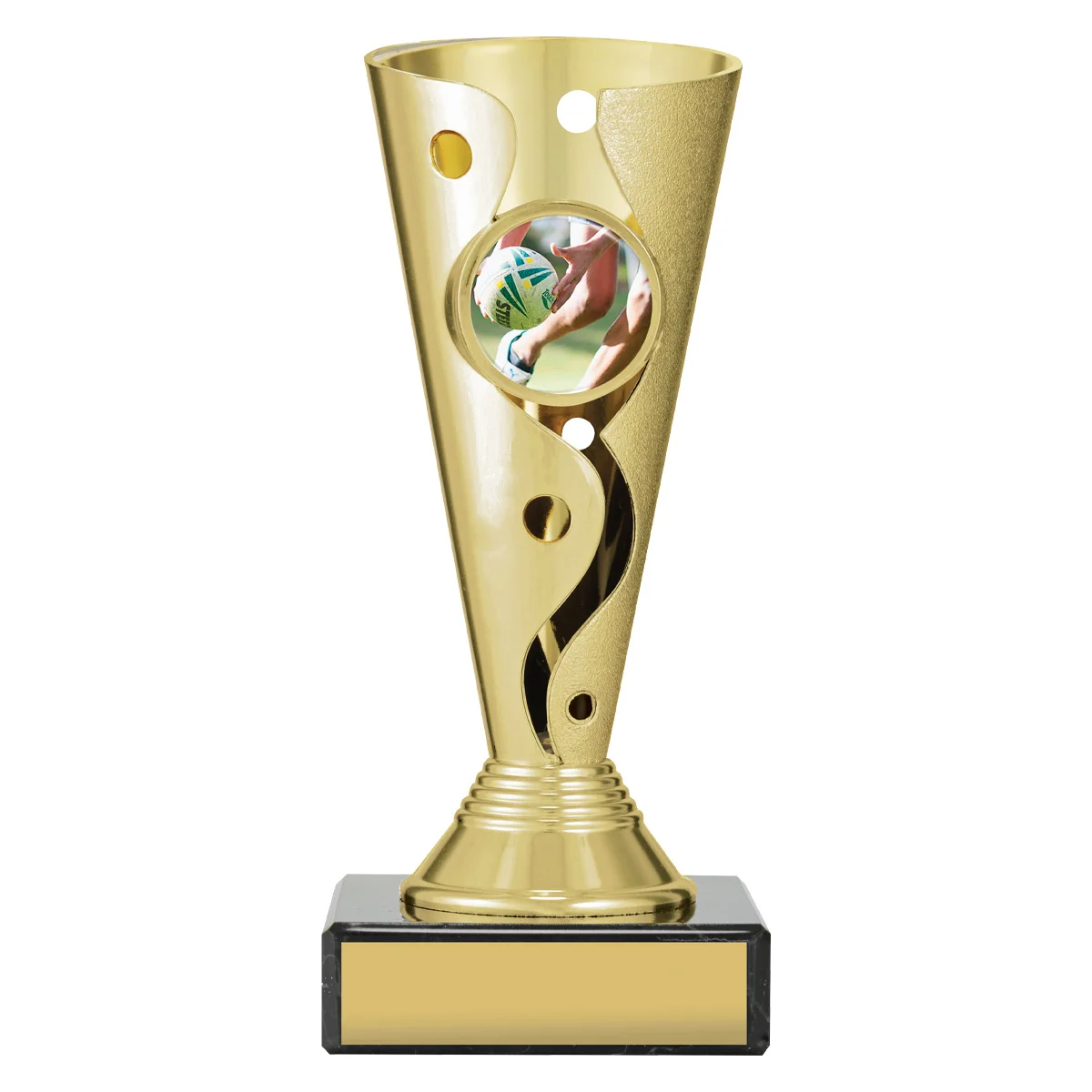 crv421a-gold Gold carnival cup - touch with plastic / marble construction