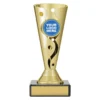 s5172-gold Gold carnival cup with plastic / marble construction