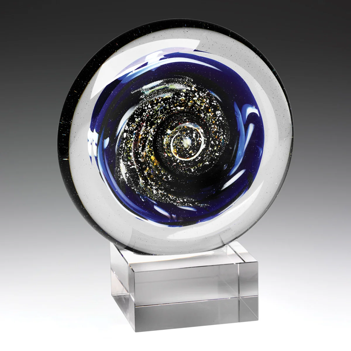 ag313-grey-bg Caspian award with glass construction