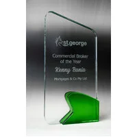 -green Clear / green celestial glass- rectangle with glass construction