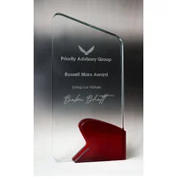 -red Clear / red celestial glass- rectangle with glass construction