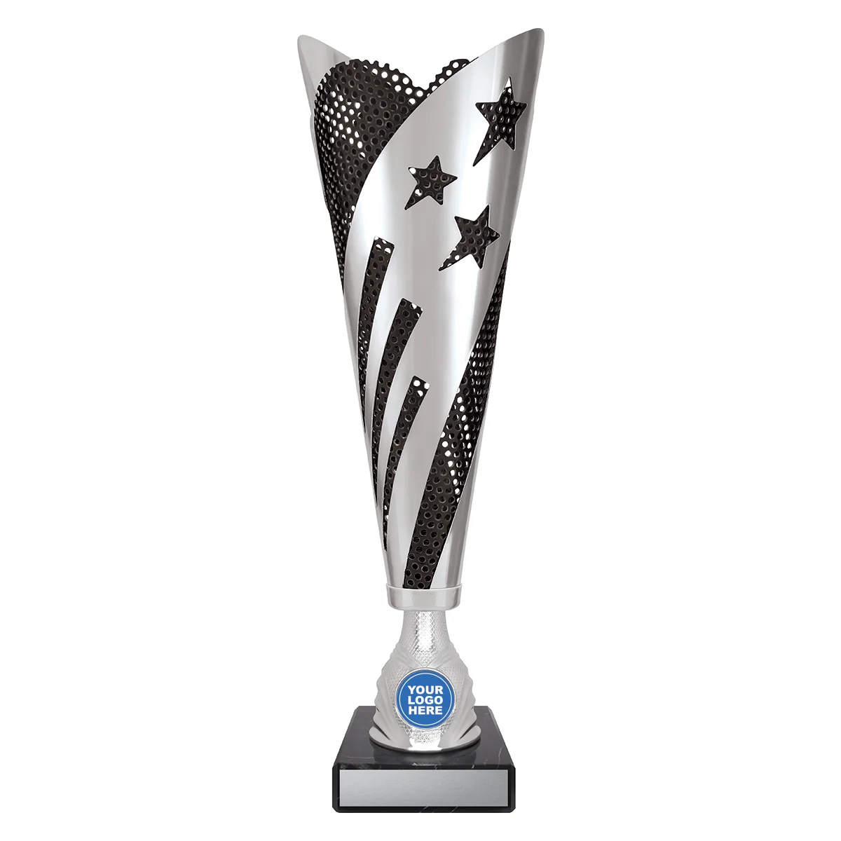 cup119a-black Black celestial - silver / black with plastic / metal / marble construction