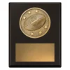 Black challenge plaque - aussie rules with timber construction