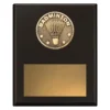 Black challenge plaque - badminton with timber construction