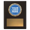 sp601a-black Black challenge plaque with timber construction