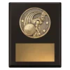 sp611a-black Black challenge plaque - bowling with timber construction