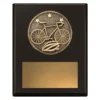 sp664a-black Black challenge plaque - cycling with timber construction