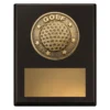 sp609a-black Black challenge plaque - golf with timber construction