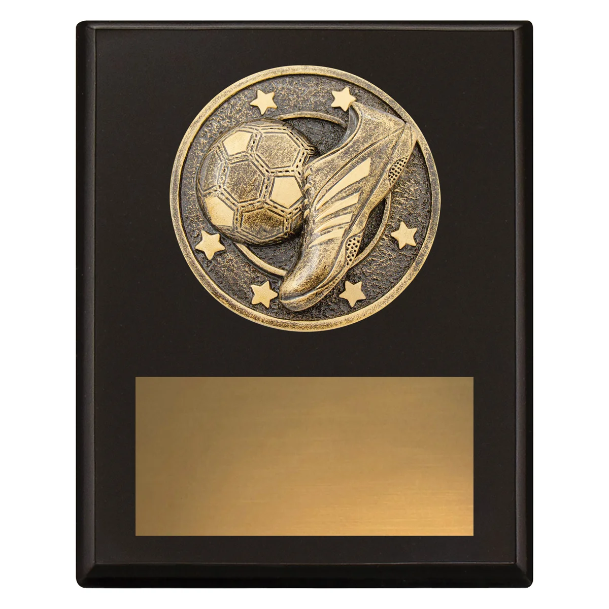 sp682a-black Black challenge plaque - indoor / futsal with timber construction