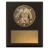 sp645a-black Black challenge plaque - martial arts with timber construction