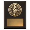 sp621a-black Black challenge plaque - music with timber construction