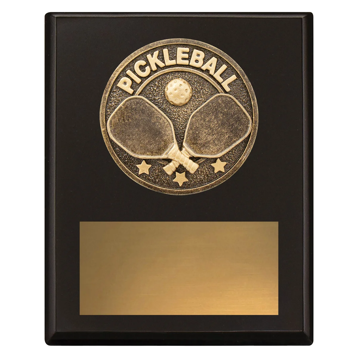 Black challenge plaque - pickleball with timber construction