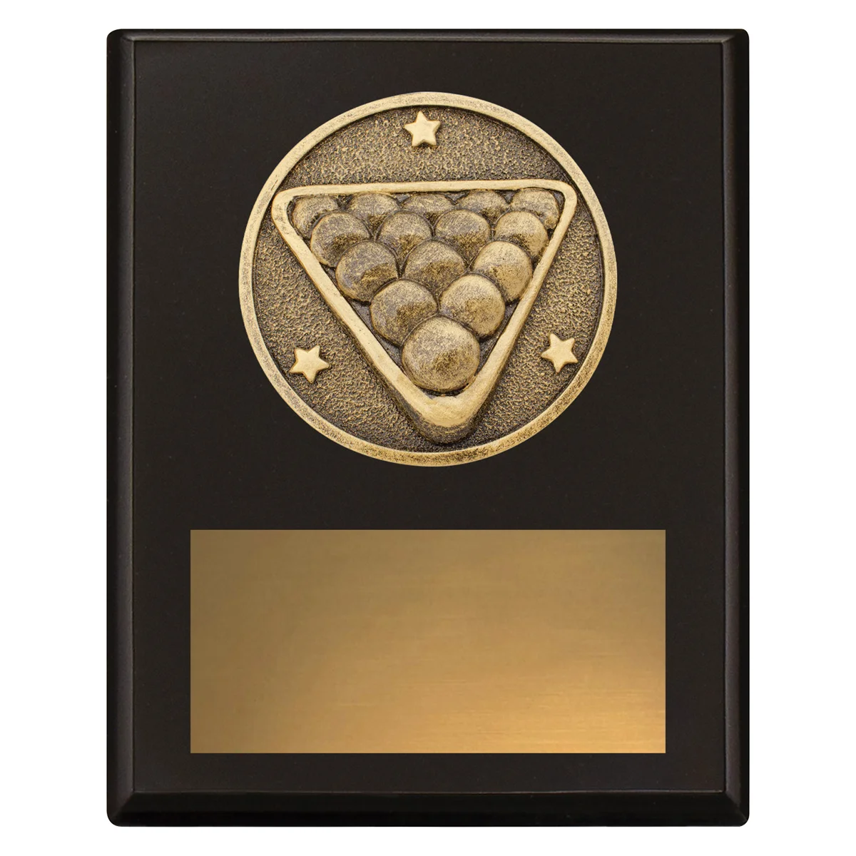 sp629a-black Black challenge plaque - pool with timber construction