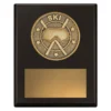 sp692a-black Black challenge plaque - ski with timber construction