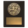 sp659a-black Black challenge plaque - track & field with timber construction