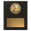 sp627c-black Black challenge plaque - volleyball with timber construction