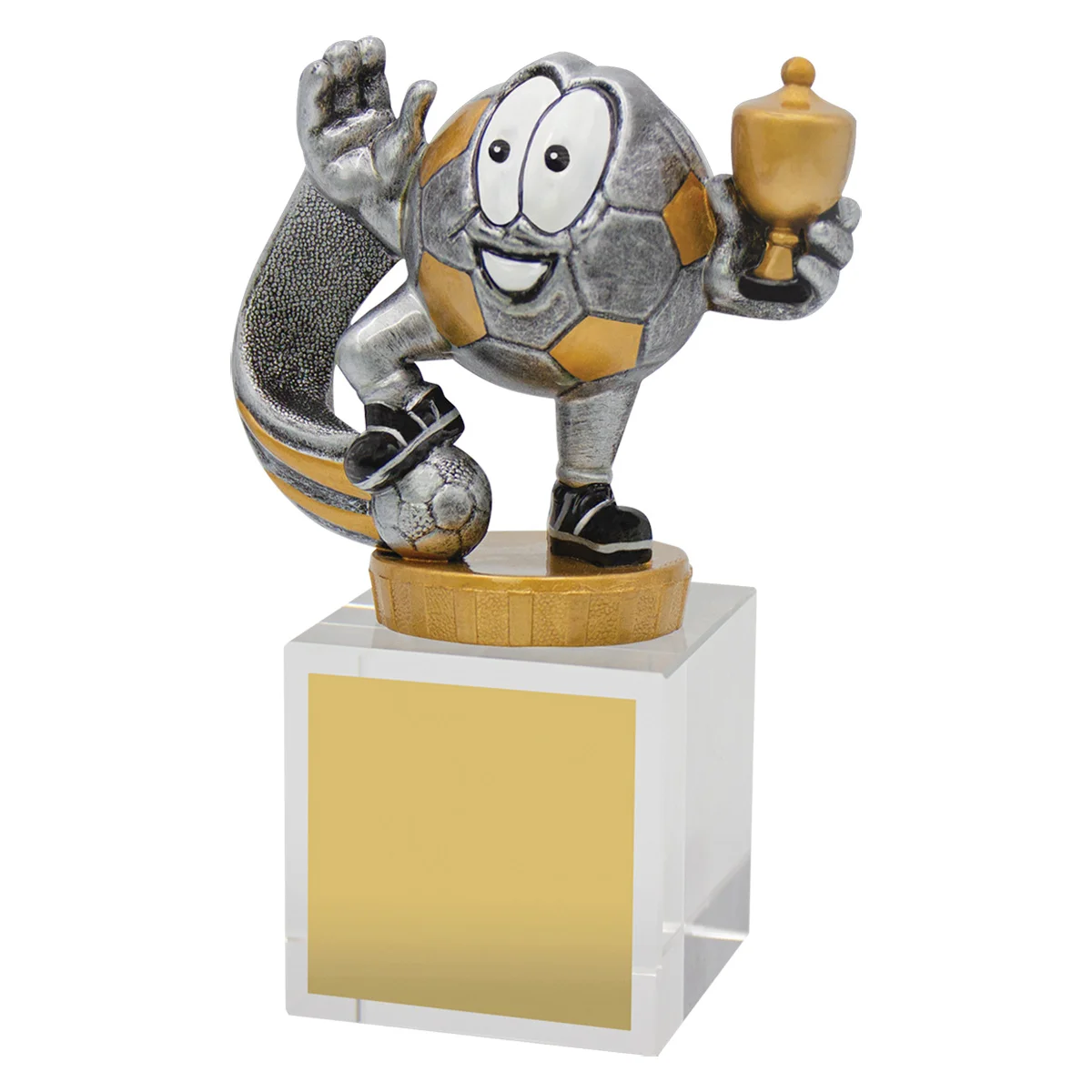 ub04a-silver Silver character budget crystal with crystal construction
