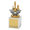 ub78a-silver Silver chess budget crystal with crystal construction