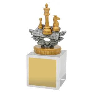 Silver chess budget crystal with crystal construction