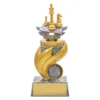 ur78a-silver Silver chess flame with resin construction