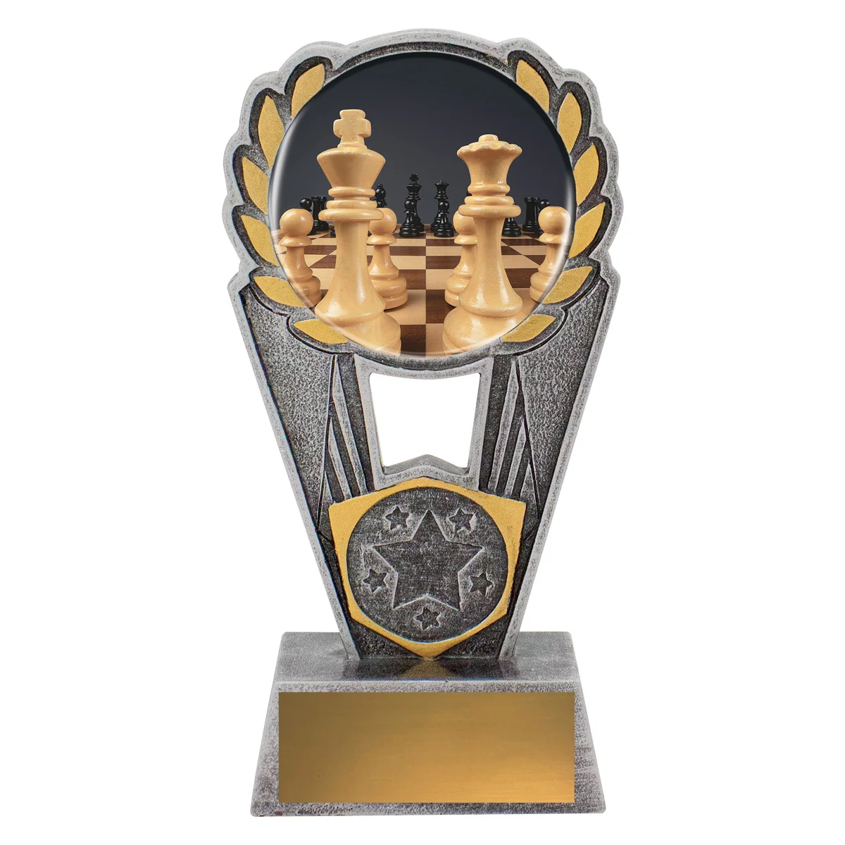 psc782a-silver Silver chess polaris - colour with resin construction