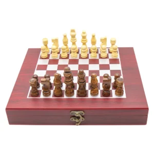 Rosewood chess set with timber construction