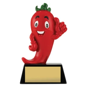 Red chilli character with resin construction