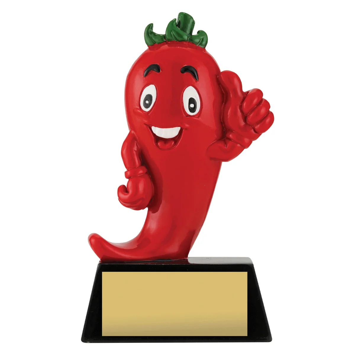 12513-red Red chilli character with resin construction