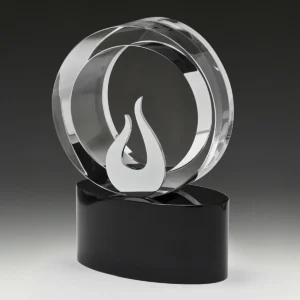 Cip flame with crystal / metal construction