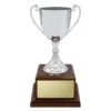 cup194b-silver Silver classic silver cup with metal / timber construction
