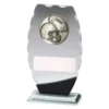 wm755a Clipped oval glass - american football with glass construction