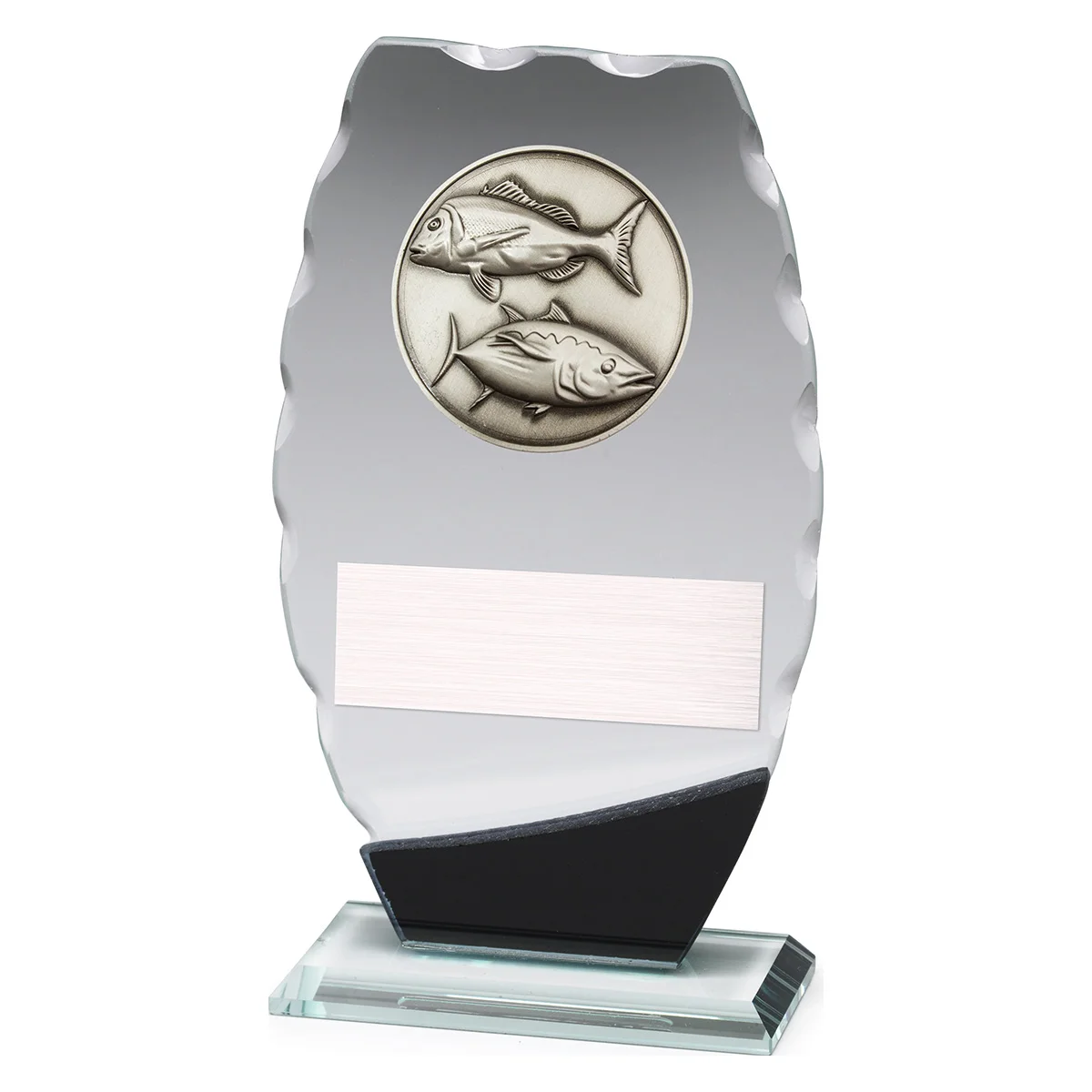 wm703a Clipped oval glass - fishing with glass construction