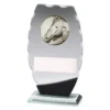wm735a Clipped oval glass - horse with glass construction