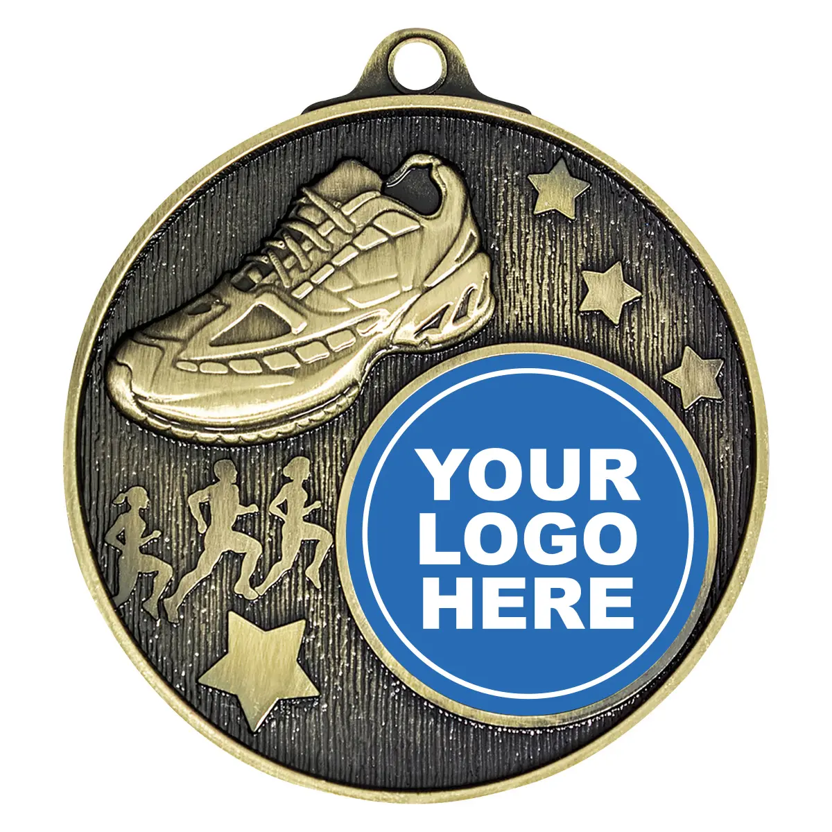 mc625g-gold Gold club medal - cross country with metal construction